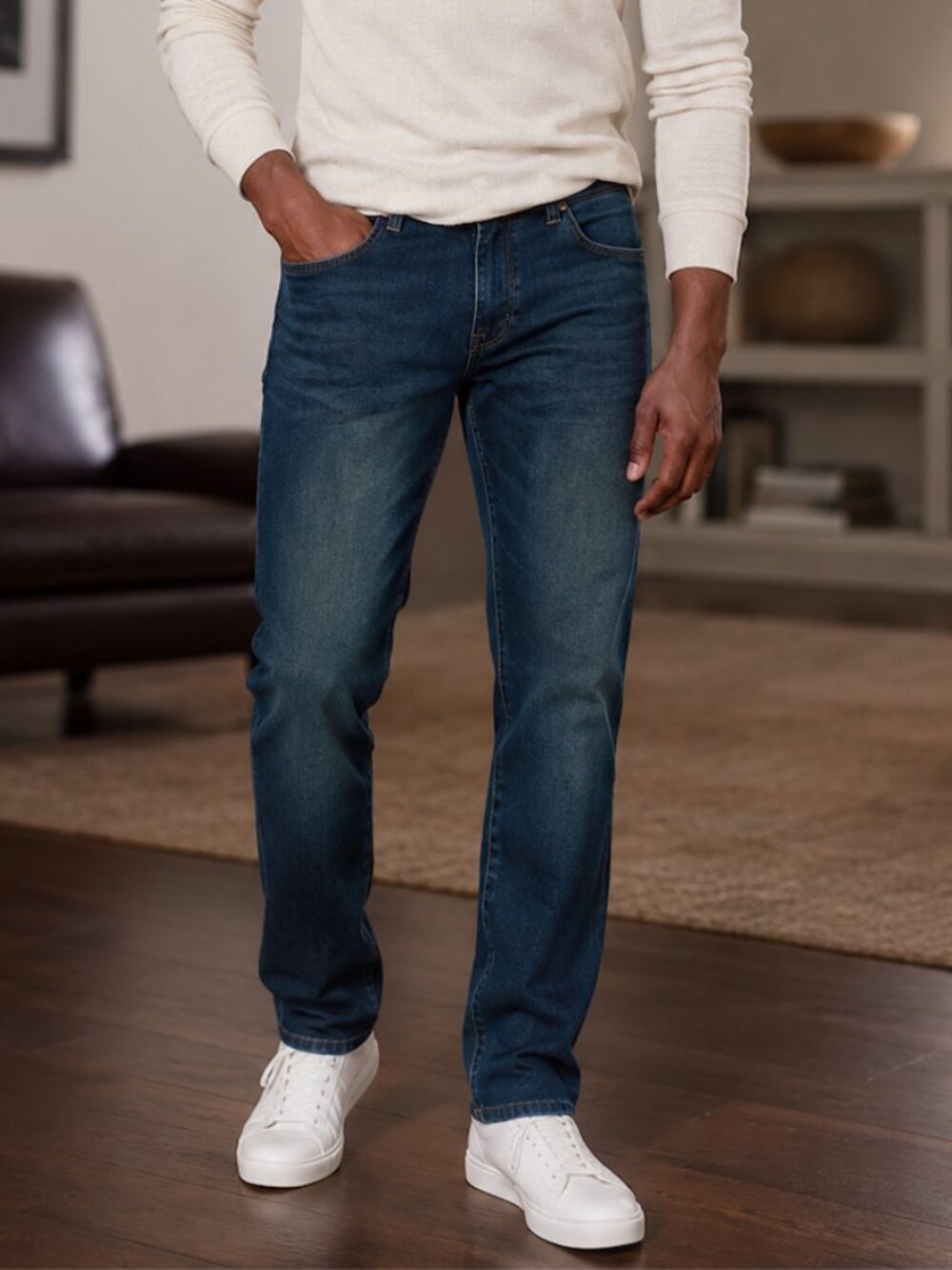 American Rag Men's Slim Fit Jeans 38x32 Dark Wash Stretch NWT
